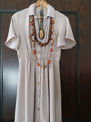 Marlen long dress new, beige, size M