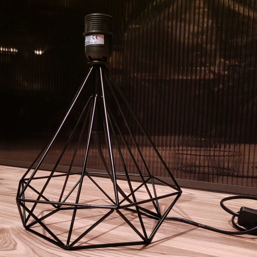 Table-Ceiling Lamp used, 2 in 1, metal diamond design