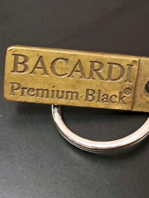 Vintage Bacardi Premium Black keychain used