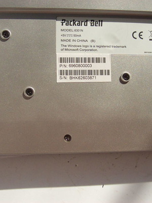 Packard Bell keyboard used, English German Greek layout