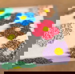  Χειροποίητος πίνακας 'Sping colours' διαστάσεων 20x20cm.