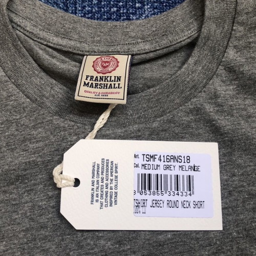 Franklin & Marshall T-shirt new men's gray cotton M