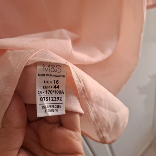 Marks & Spencer blouse blush pink XL like new, 3/4 sleeve
