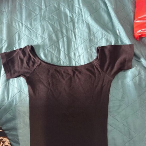 Pink Woman black summer t-shirt like new, size M suitable for S