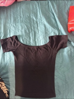 Pink Woman black summer t-shirt like new, size M suitable for S