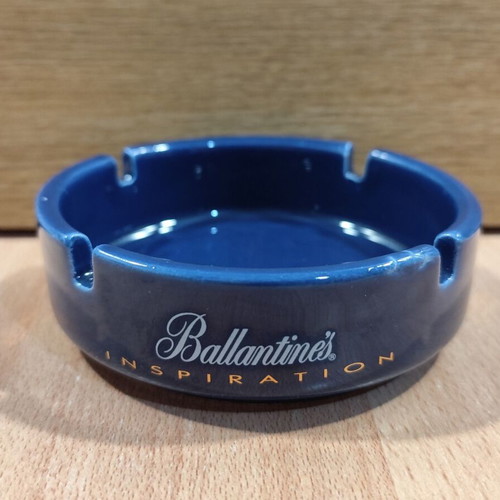 Ballantine's Scotch Whisky Ceramic Ashtray used, vintage small promotional