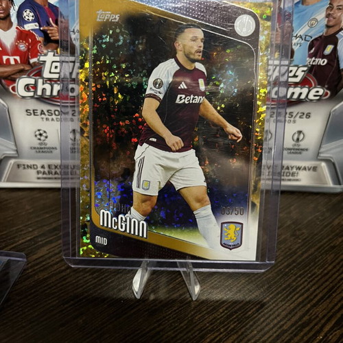 2025/26 Topps UEFA Europa League John McGinn Gold Sparkle Lava parallel card 03/50