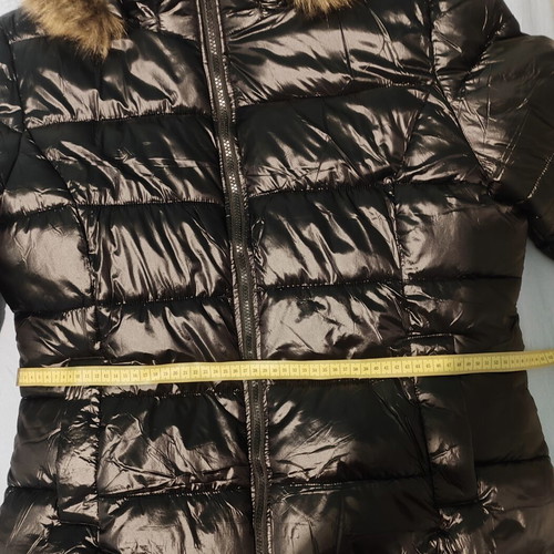 Women's black jacket with detachable hood, XL