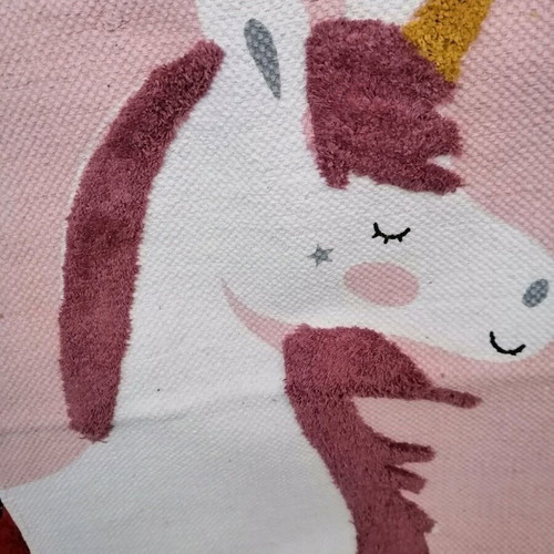 Biopros Kids Rug Unicorn 100% Cotton New
