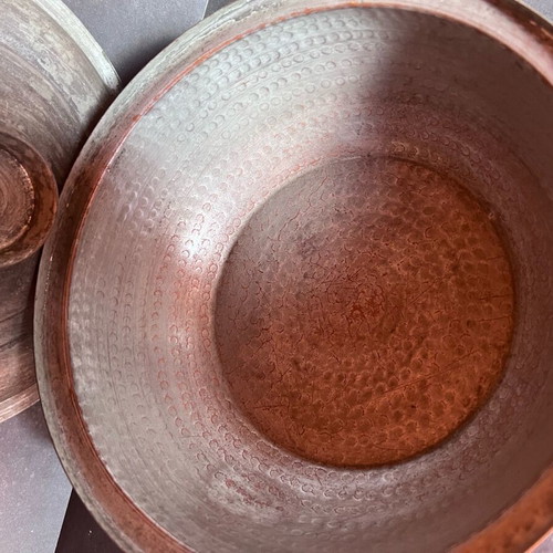 Large Copper Pot used, vintage bakiri 30 cm