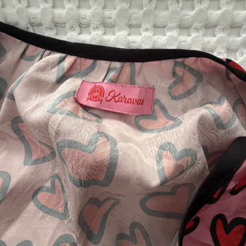 Tati dress with hearts one size like new by Karavan