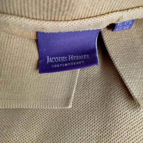 Jacques Hermes men's polo shirt, beige camel, XL