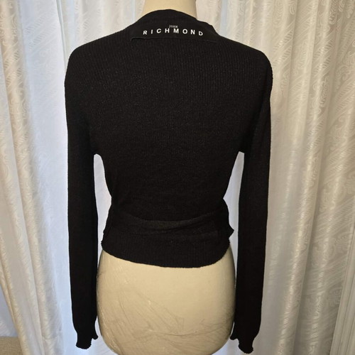 John Richmond blouse like new, size M, black and silver