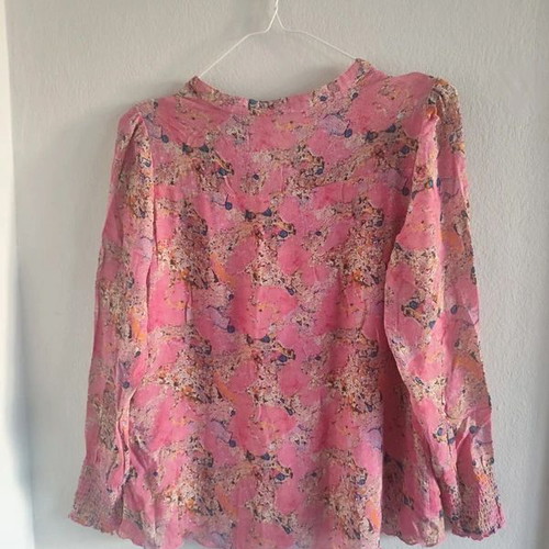 Storm & Marie women's viscose blouse pink abstract design like new M/L