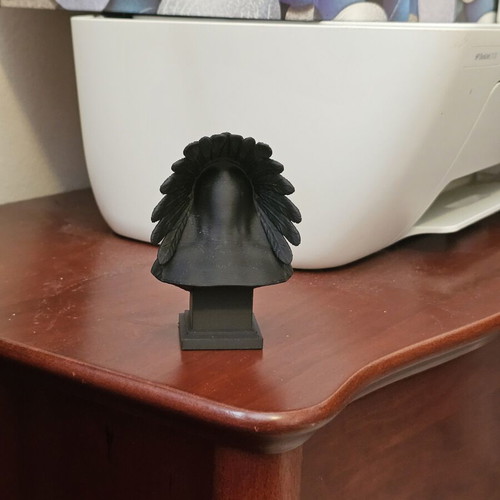 Indian Bust Figure black matte like new