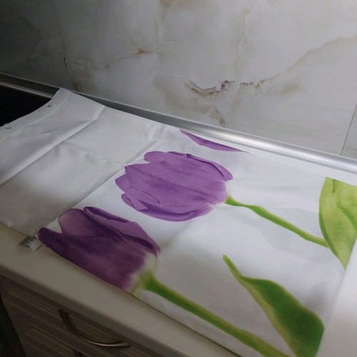 Spirella shower curtain and bath mat set used in very good condition