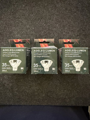 Λάμπες αλογόνου Adeleq-Lumen 35W 230V GU5.3 πακέτο 3 καινούριες