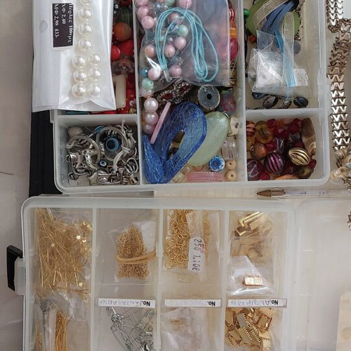 Craft supplies new, buttons, pins, chains, beads and more