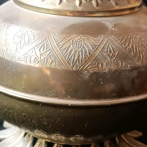 Vintage brass vase used, solid brass Asian style