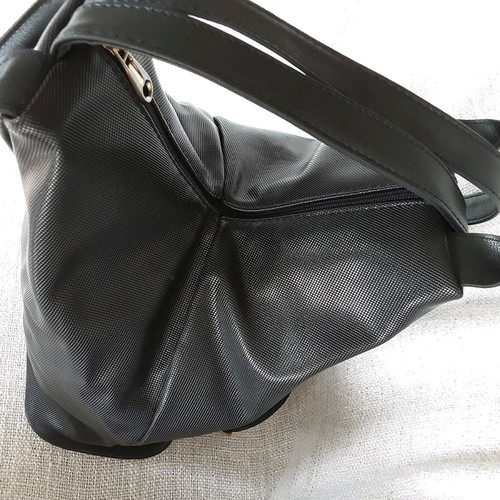 2 in 1 bag used, backpack and handbag, black