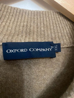Oxford Company men's wool sweater used size L beige