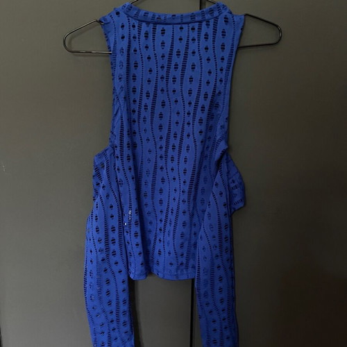 Shein top with off-shoulder design new, blue, size XS