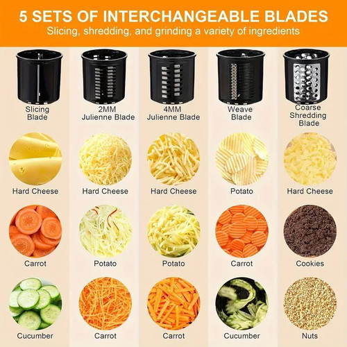 KitchenAid mixer cutting-grating attachment with 5 blades