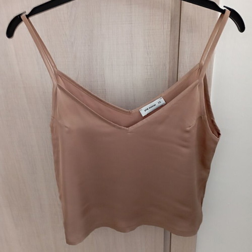 Satin blouse Pink Woman new, beige, size XS