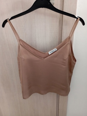 Satin blouse Pink Woman new, beige, size XS
