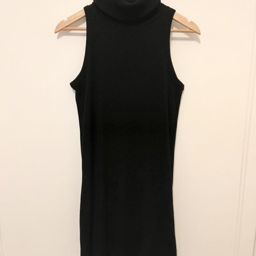 BSB knitted turtleneck black mini dress like new
