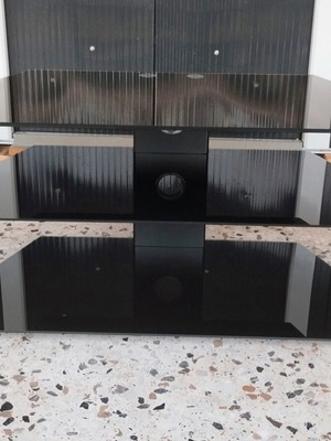 Optibase glass TV stand used, good condition