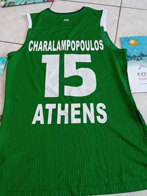 Panathinaikos Basketball Jersey 2016 Adidas Charalampopoulos like new, medium