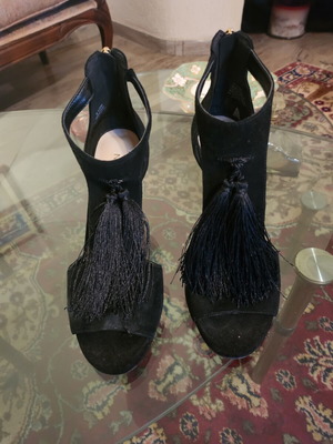 Nine West black platform sandals like new, size 37