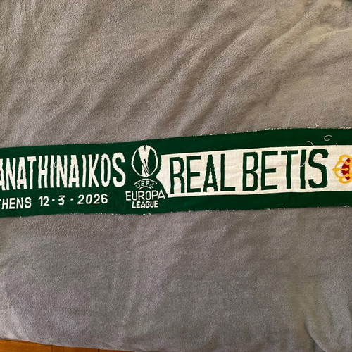 Panathinaikos - Betis commemorative scarf used, match 2026