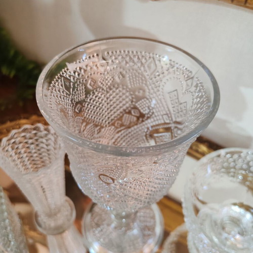 Vintage glass lot with Avon, Anchor Hocking, Grapponia bowl, Soliflore vase