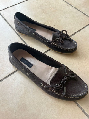 Tommy Hilfiger leather shoes used, brown, size 39