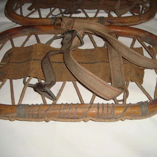Handmade antique snowshoes from Northern Greece used