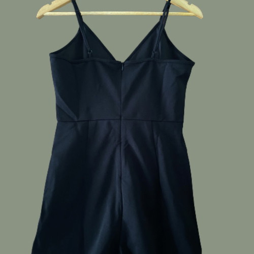 Shein black one-piece shorts romper size S like new