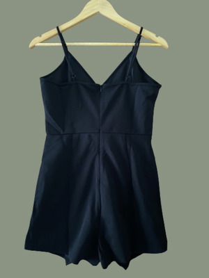 Shein black one-piece shorts romper size S like new