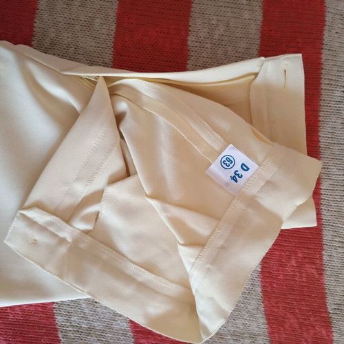 Yellow fabric pants like new, size S