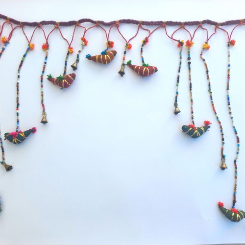 Indian decorative door hanging with birds and bells like new