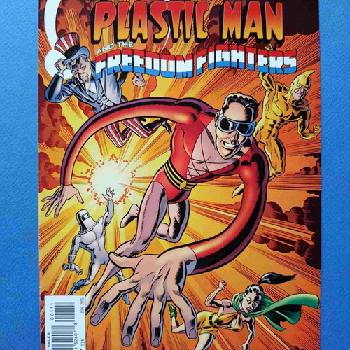 Convergence Plastic Man and the Freedom Fighters comic used