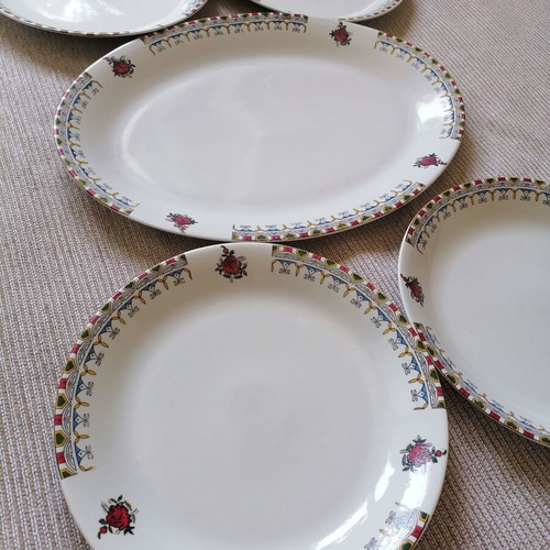 Candia set of 5 vintage large serving plates