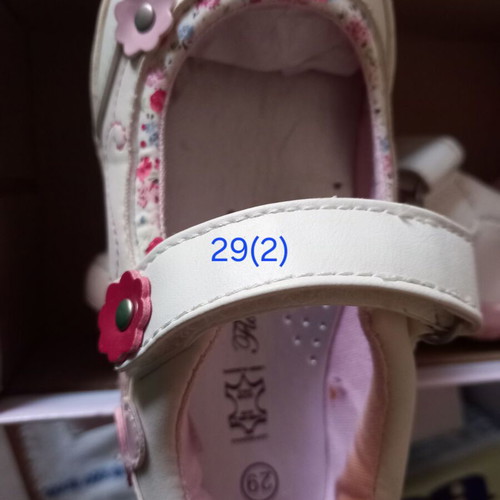 Girls' sandals size 29 new, white and pink