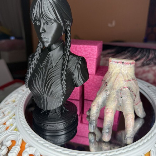 Wednesday Addams & Thing decorative sculpture set