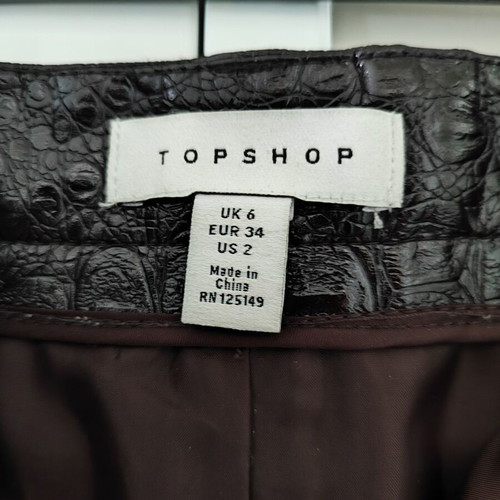 Topshop Croco Midi Skirt new, purple with slit