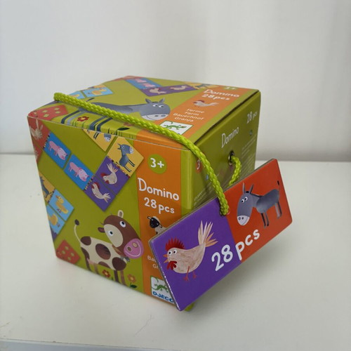Djeco Farm Domino Set like new, 28 pieces