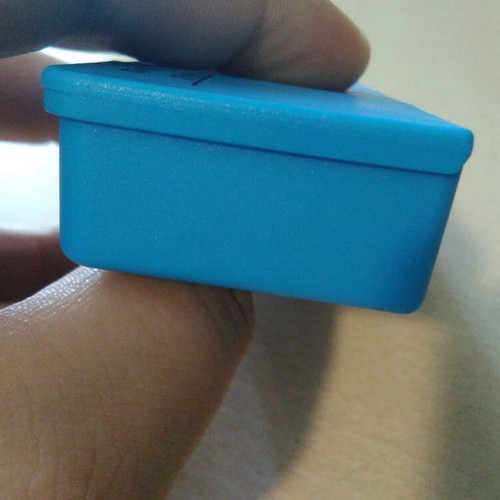 Collectible pill storage box, normal size, like new, blue, 4 compartments