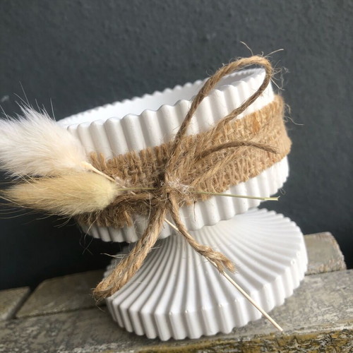 Boho plaster candlestick new