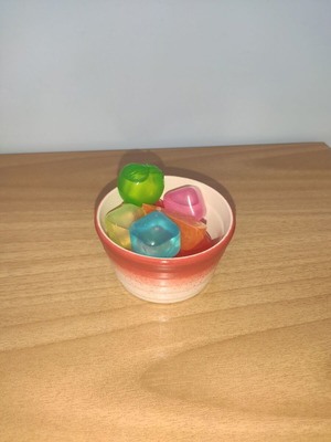 Reusable silicone and plastic ice cubes fruit shapes set of 8
